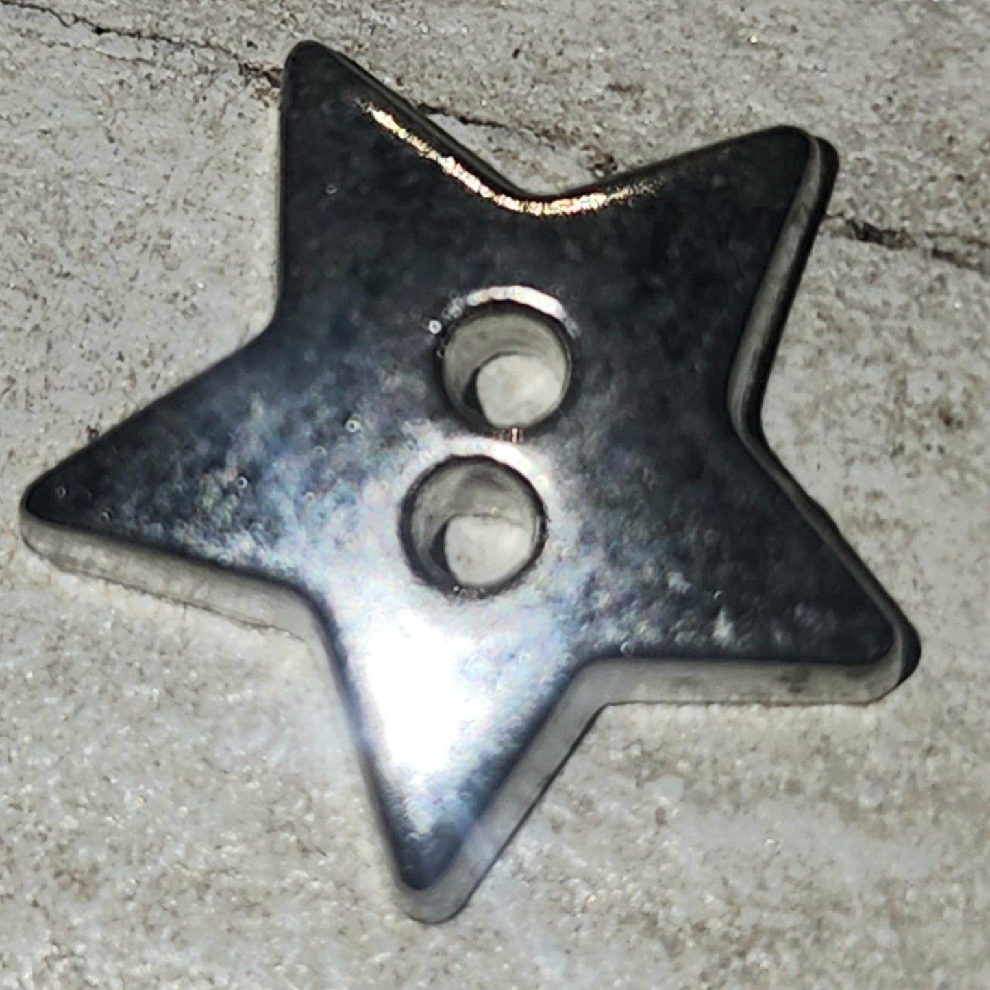Silver star button 13mm