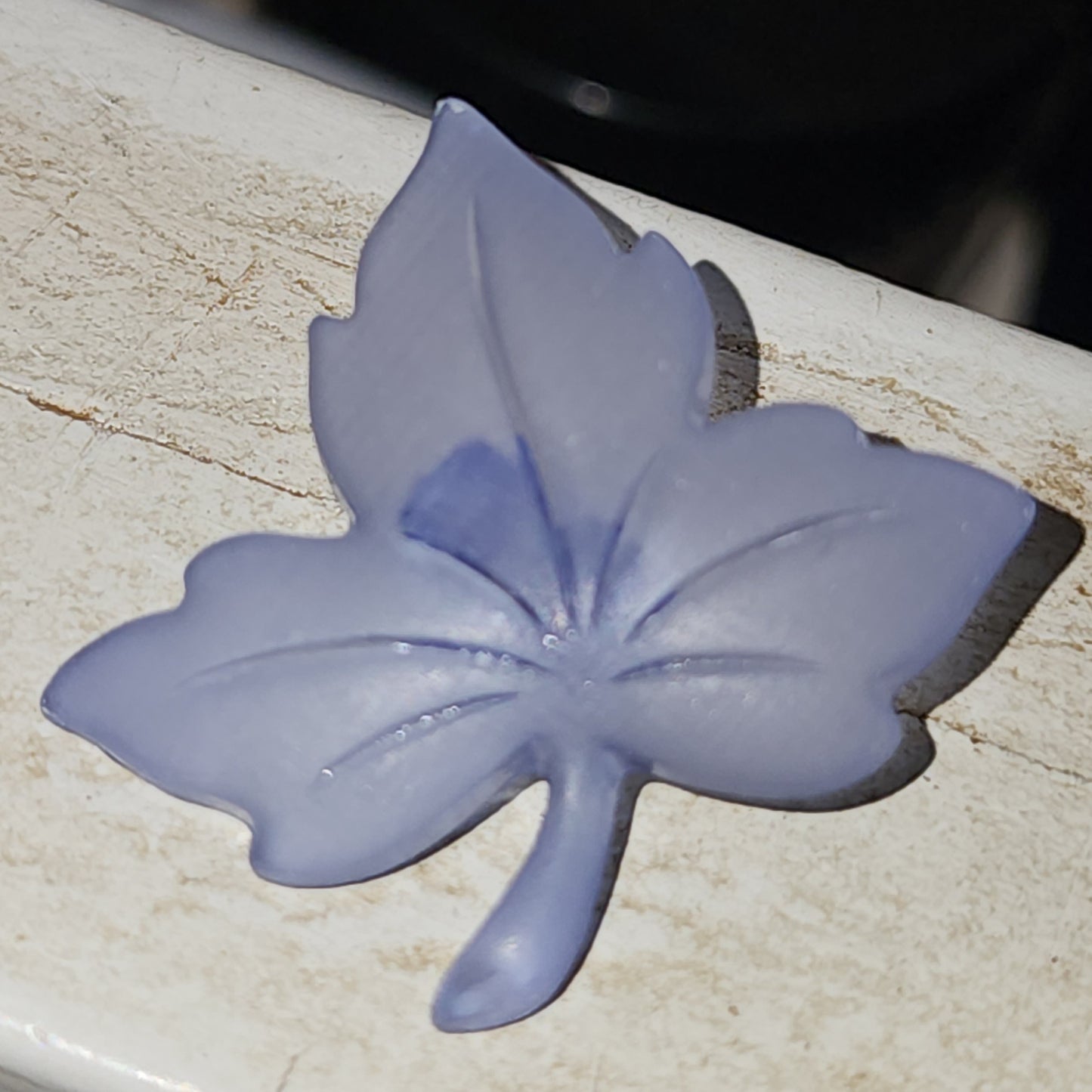 Frosted maple leaf button (various colours) 30mmx30mm