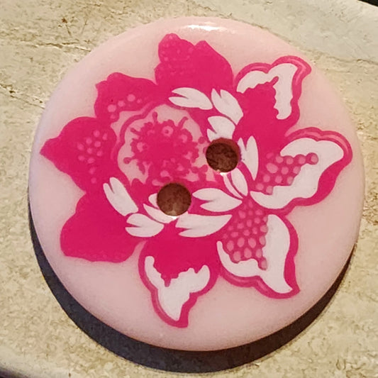Vintage rose button 20mm