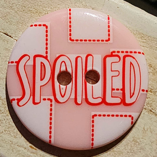 Spoiled button pink 20mm