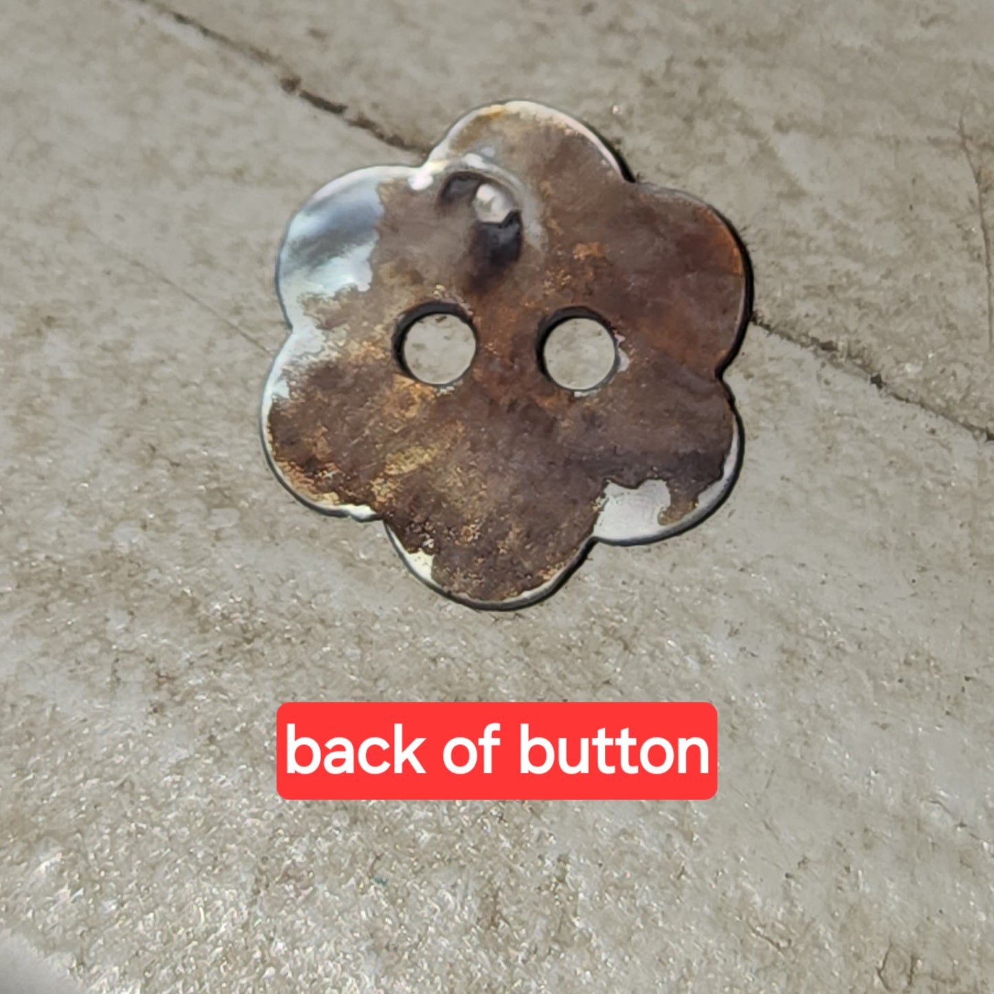 Mother of pearl tiny flower button 10mm
