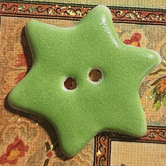 Ceramic star button - assorted colours 3cm