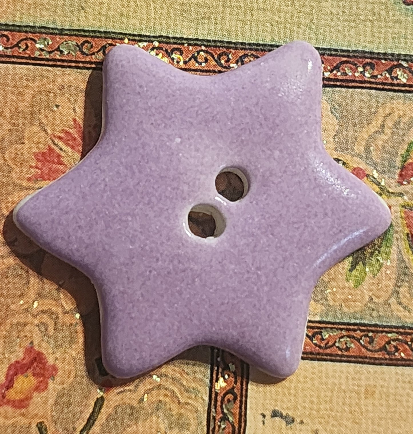 Ceramic star button - assorted colours 3cm