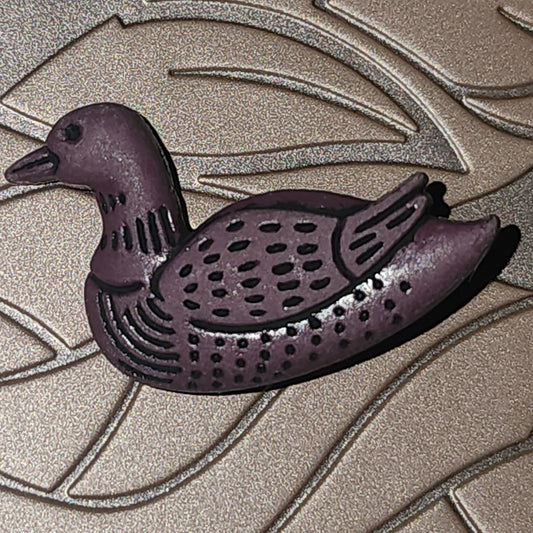 Mahogany coloured duck button 30mm long