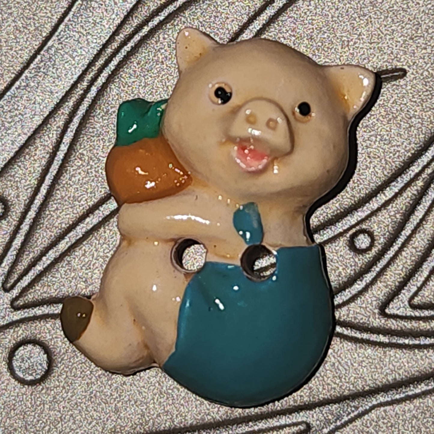 Little Pig Buttons -3 types - all around 20mm high