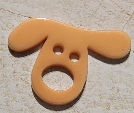Dog face button 20mm wide