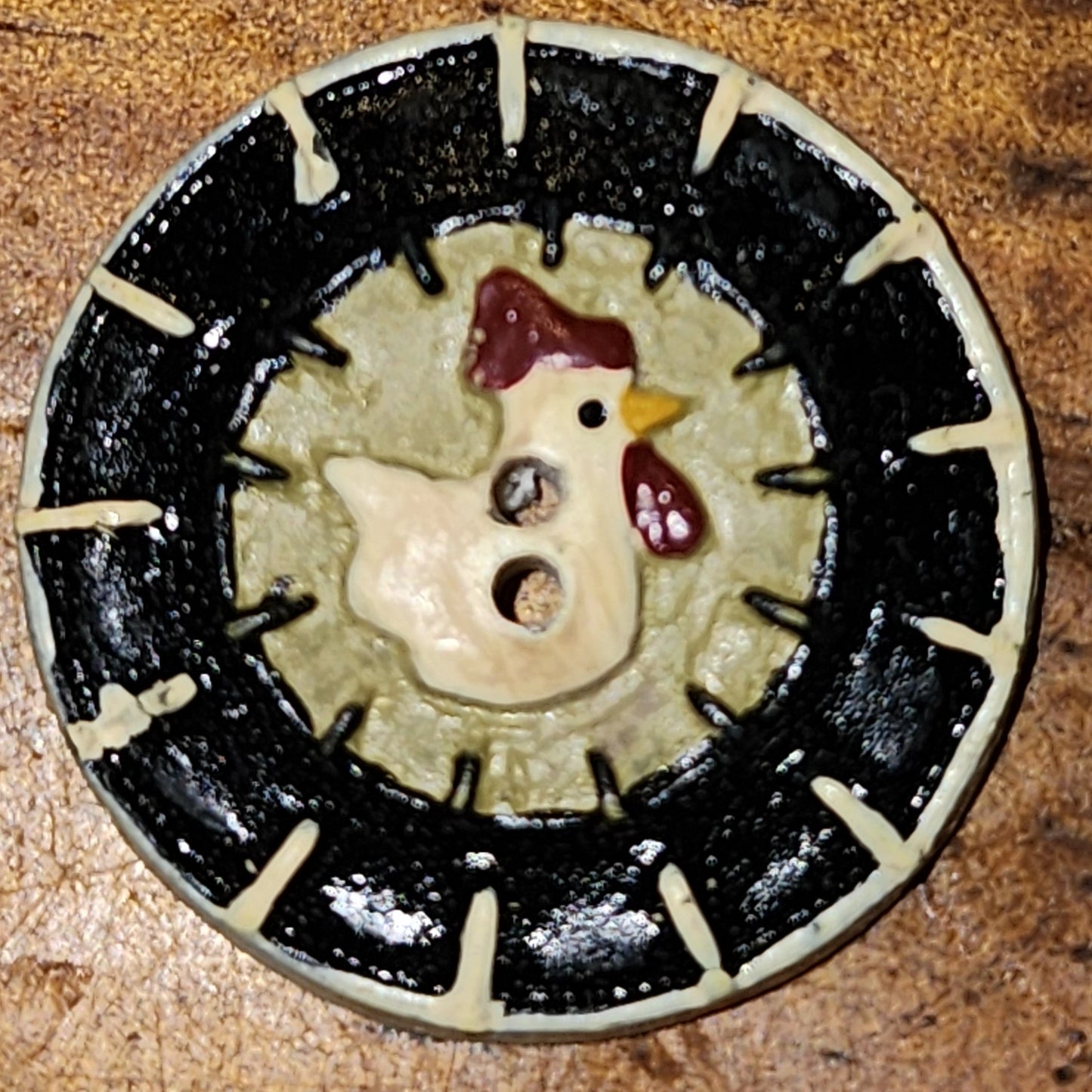 Round country style buttons - 3 styles (cow, sheep, star) 23mm