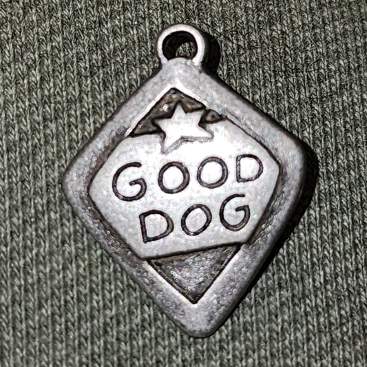 Metal Good Dog charm 23mm high