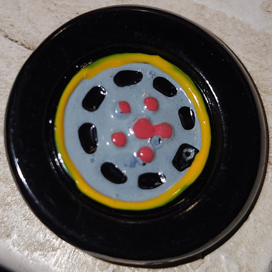 Metal wheel button 25mm