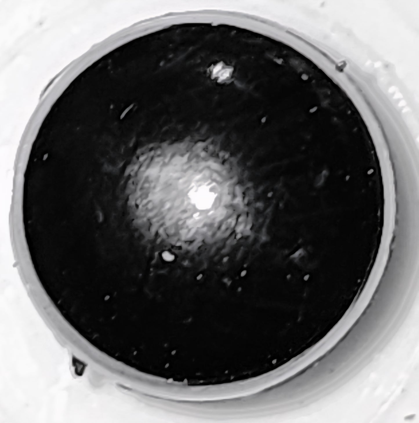 Dome Button Glossy Black 15mm shank back