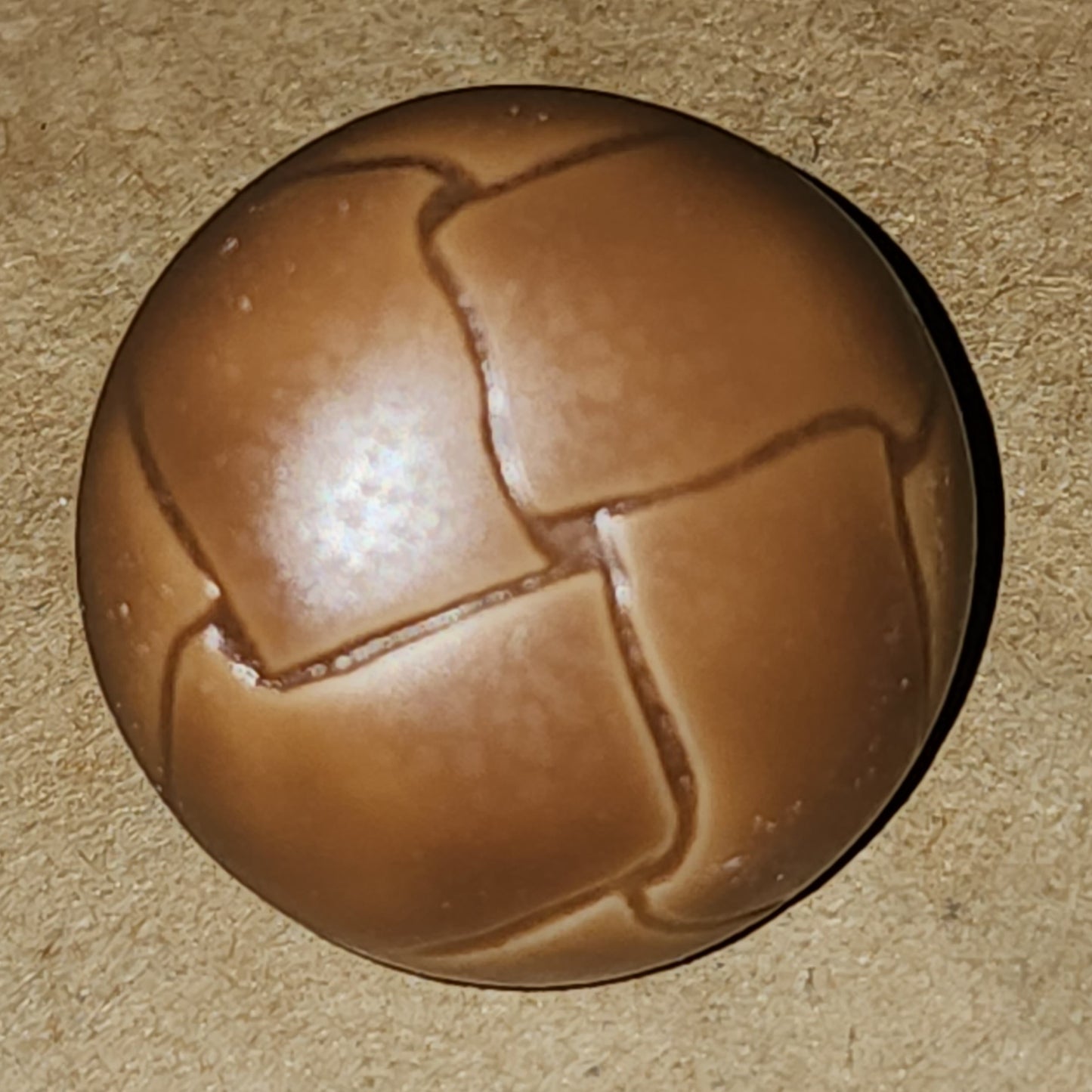 Brown leather round dome button 23mm (2 colours)