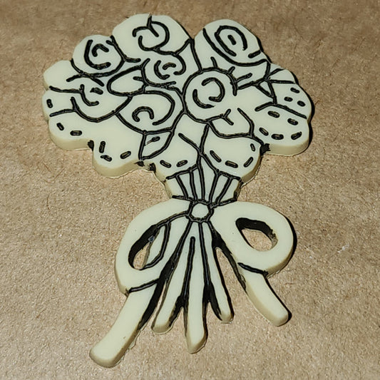 Flower bouquet button 30mm high