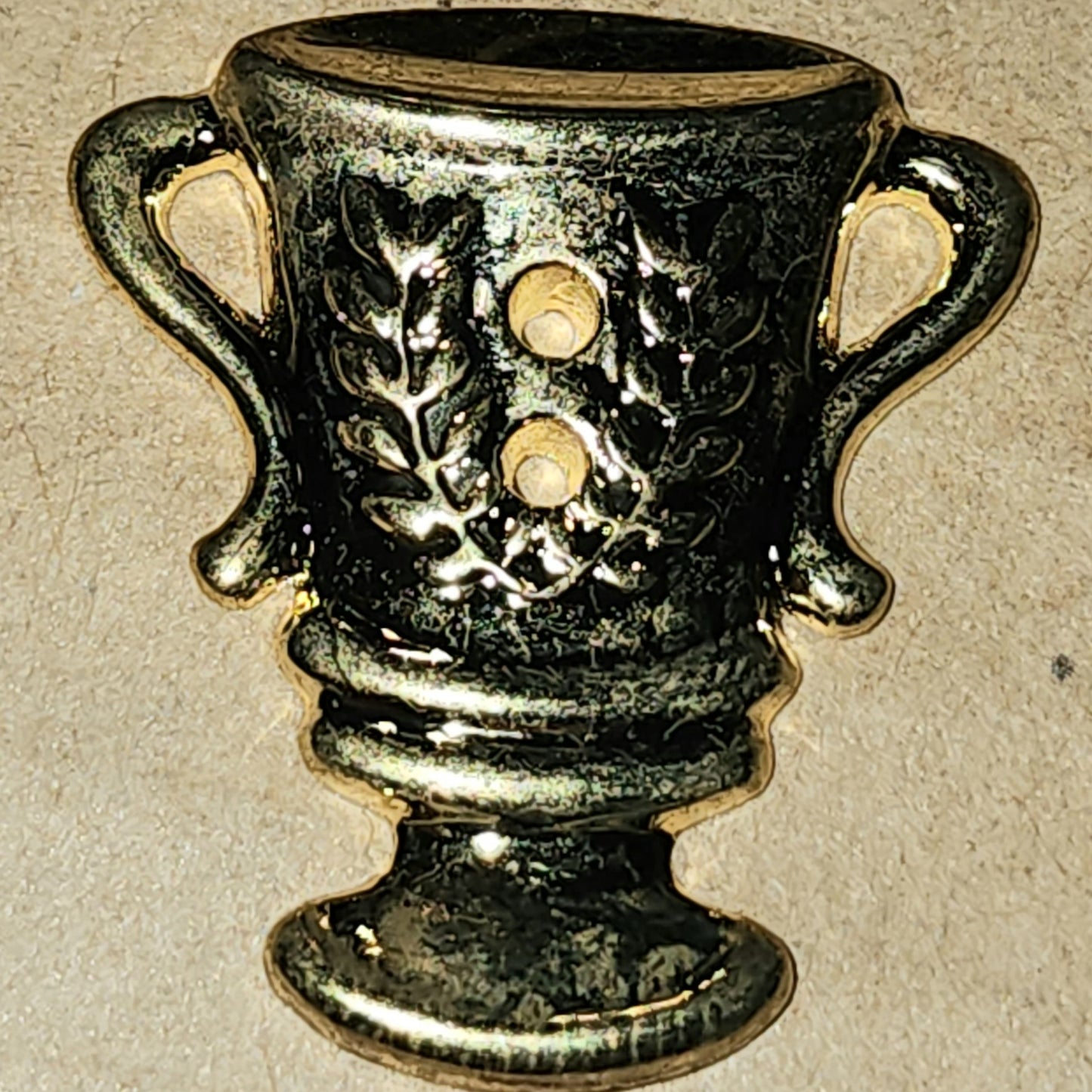 Gold metal Trophy button 25mm high