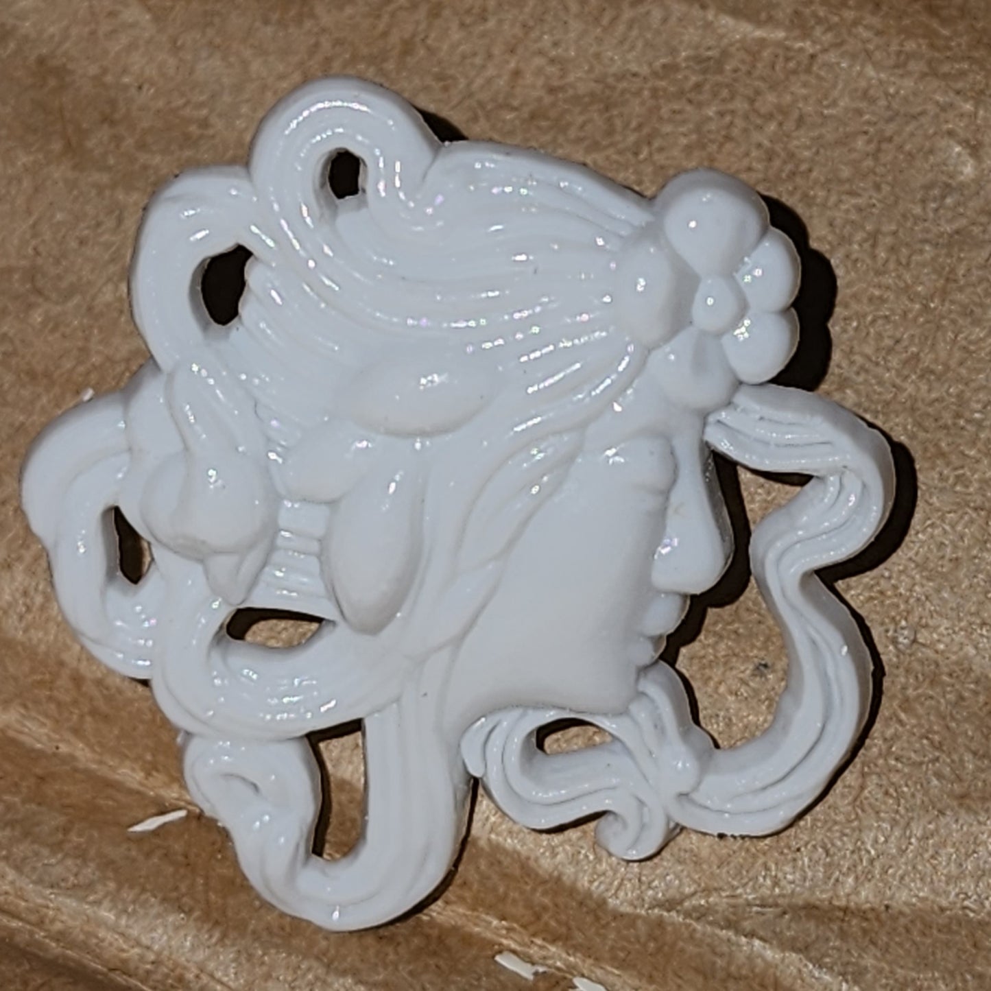 White Goddess Button 25mm high