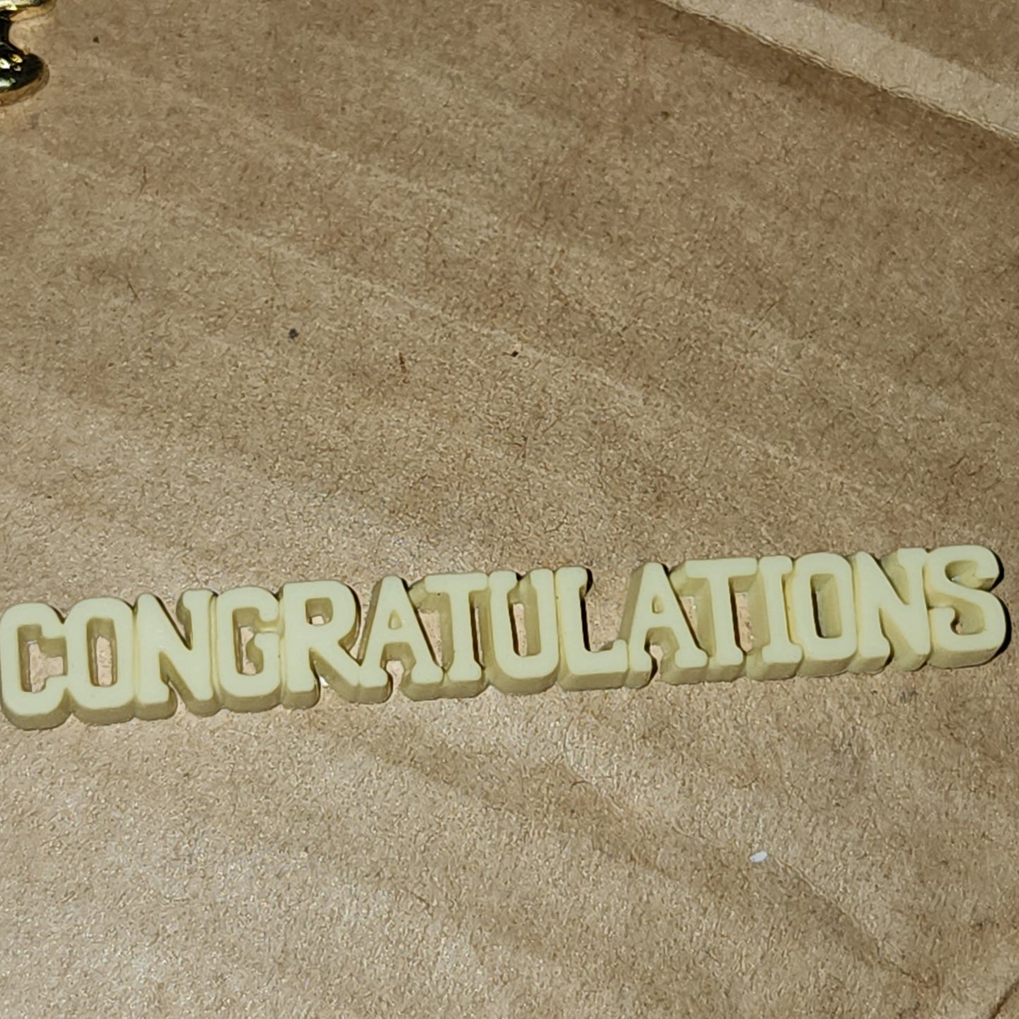 Congratulations word button 35mm long