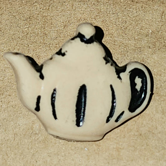 Teapot button - 2 colours 17mm wide