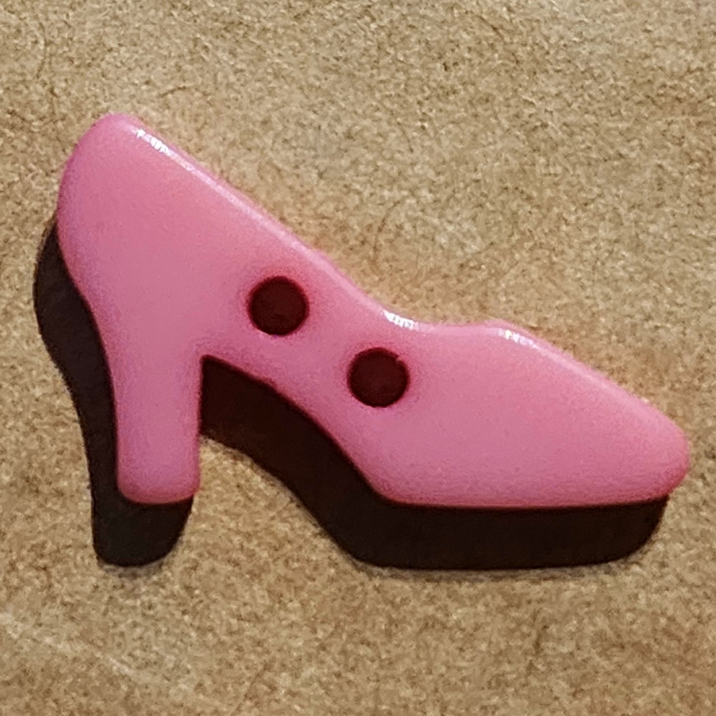 High heel button 15mm long Pink