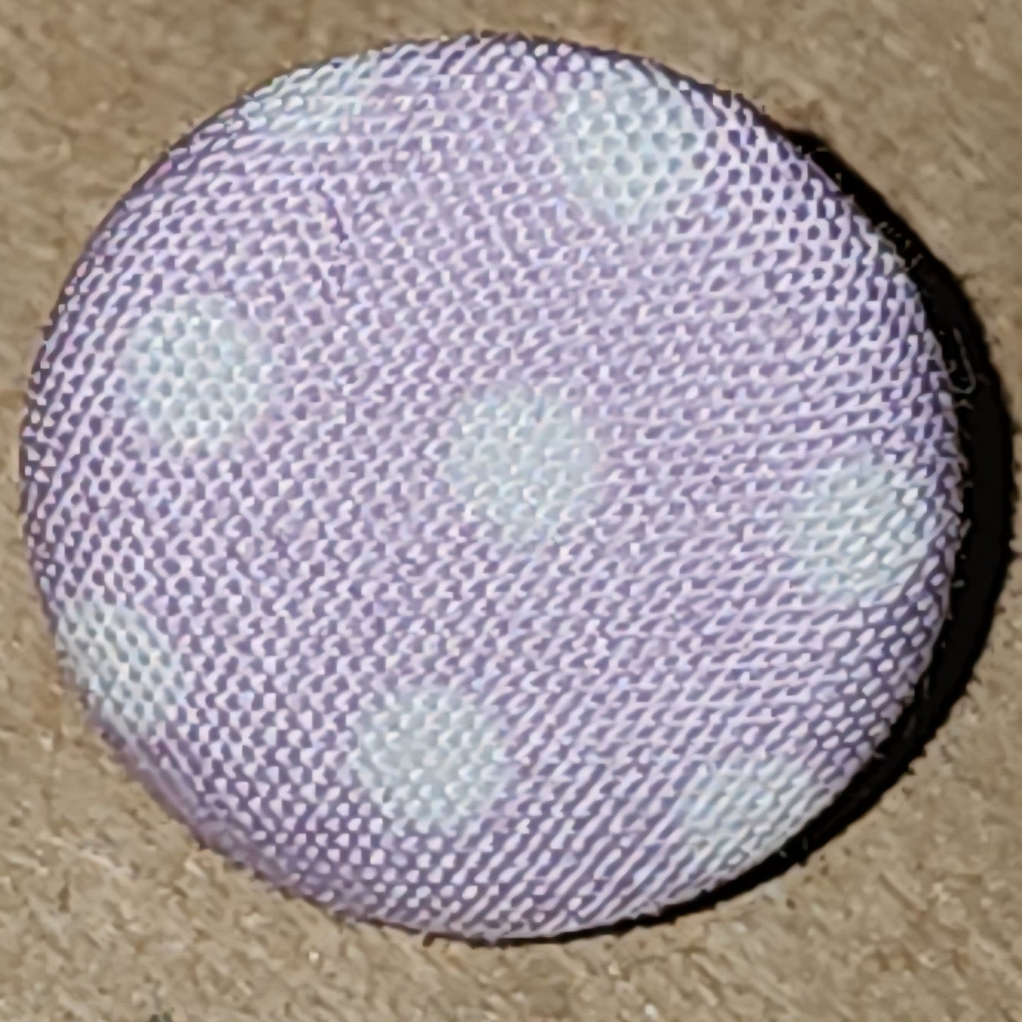 Fabric spotty round buttons 14mm