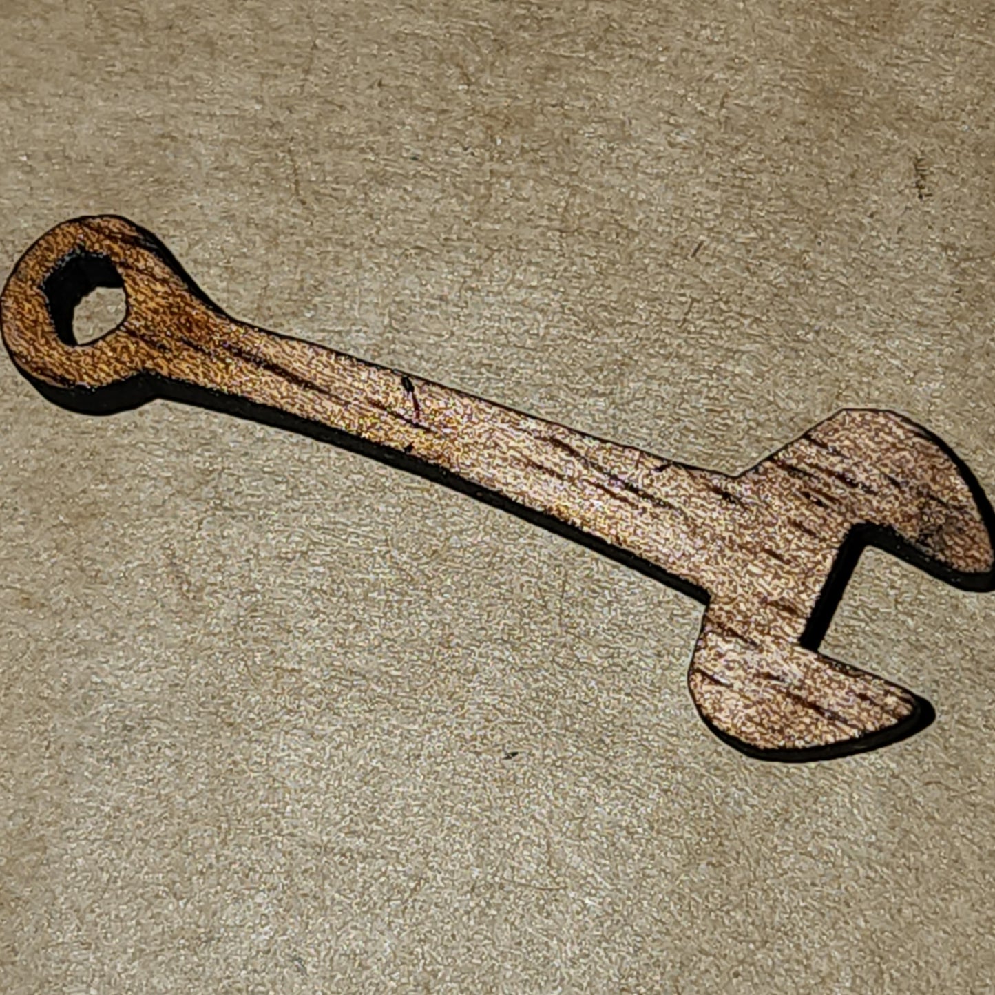 Wooden spanner button 30mm