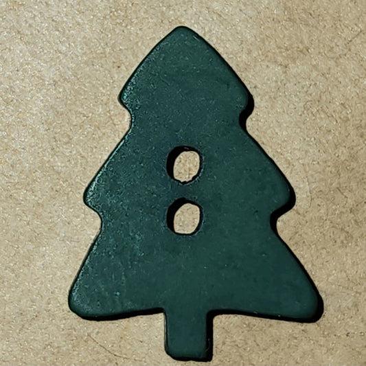 Christmas tree button - silver or green