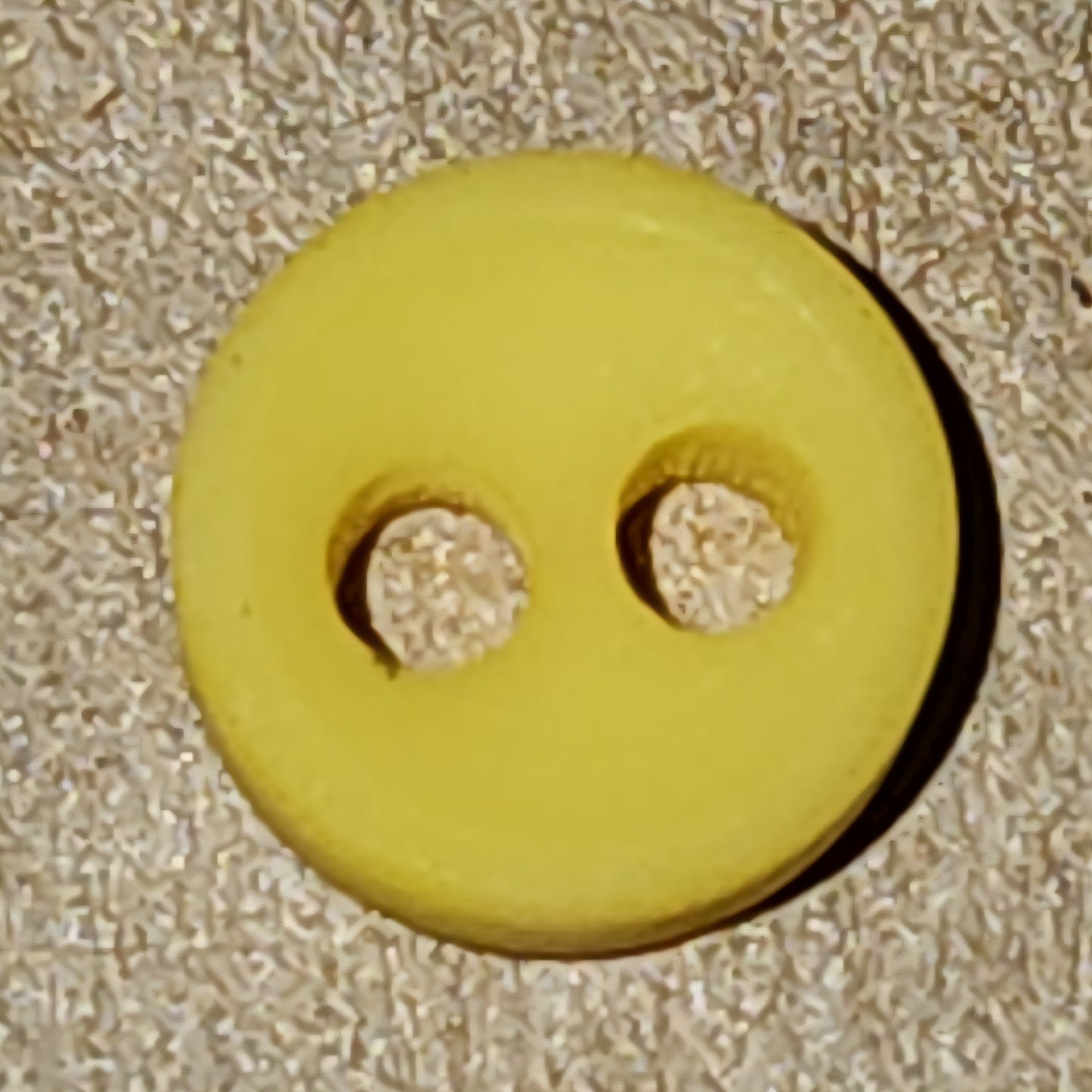 Tiny round yellow matte button 4-5mm (sew-thru)