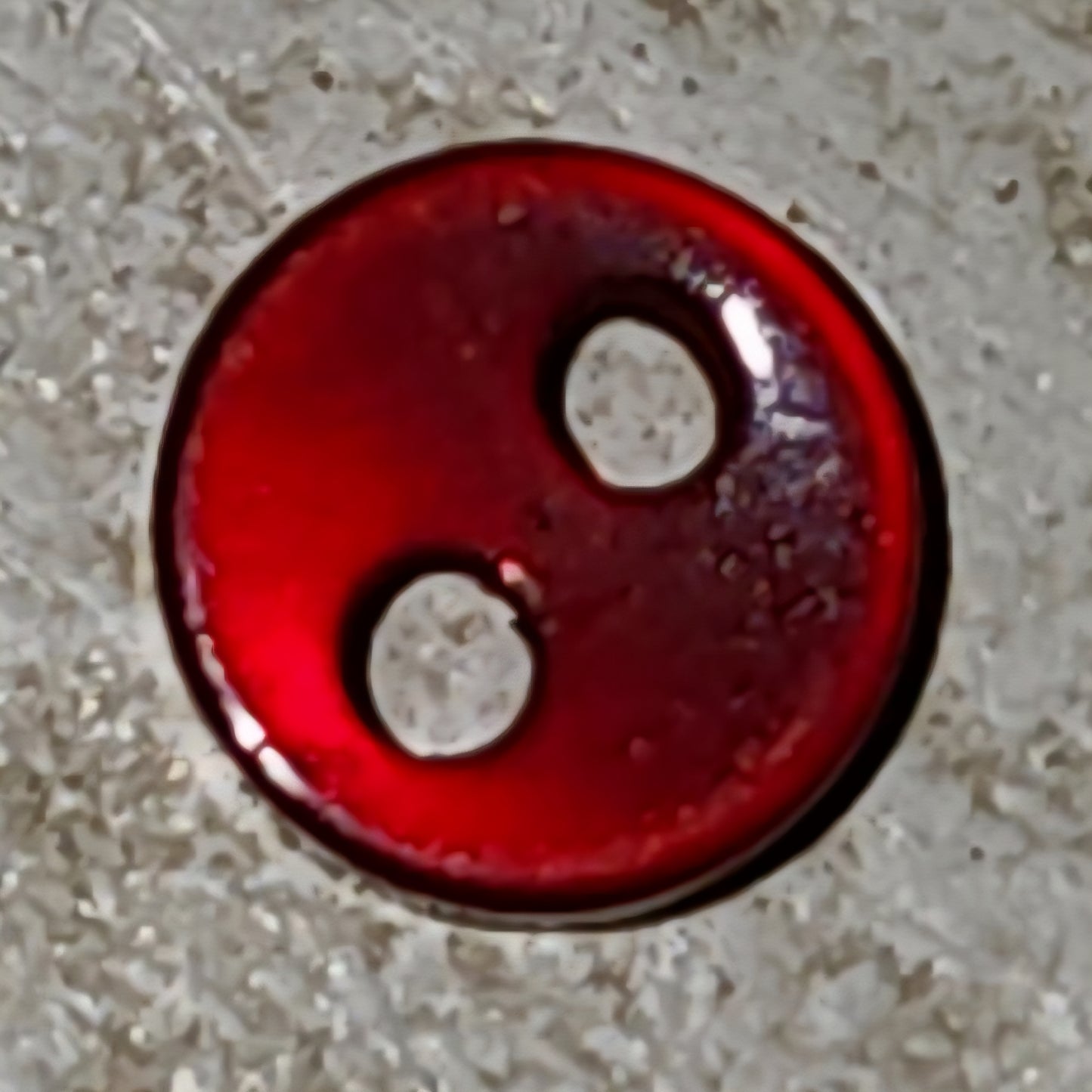 Tiny round clear dark red button 4-5mm