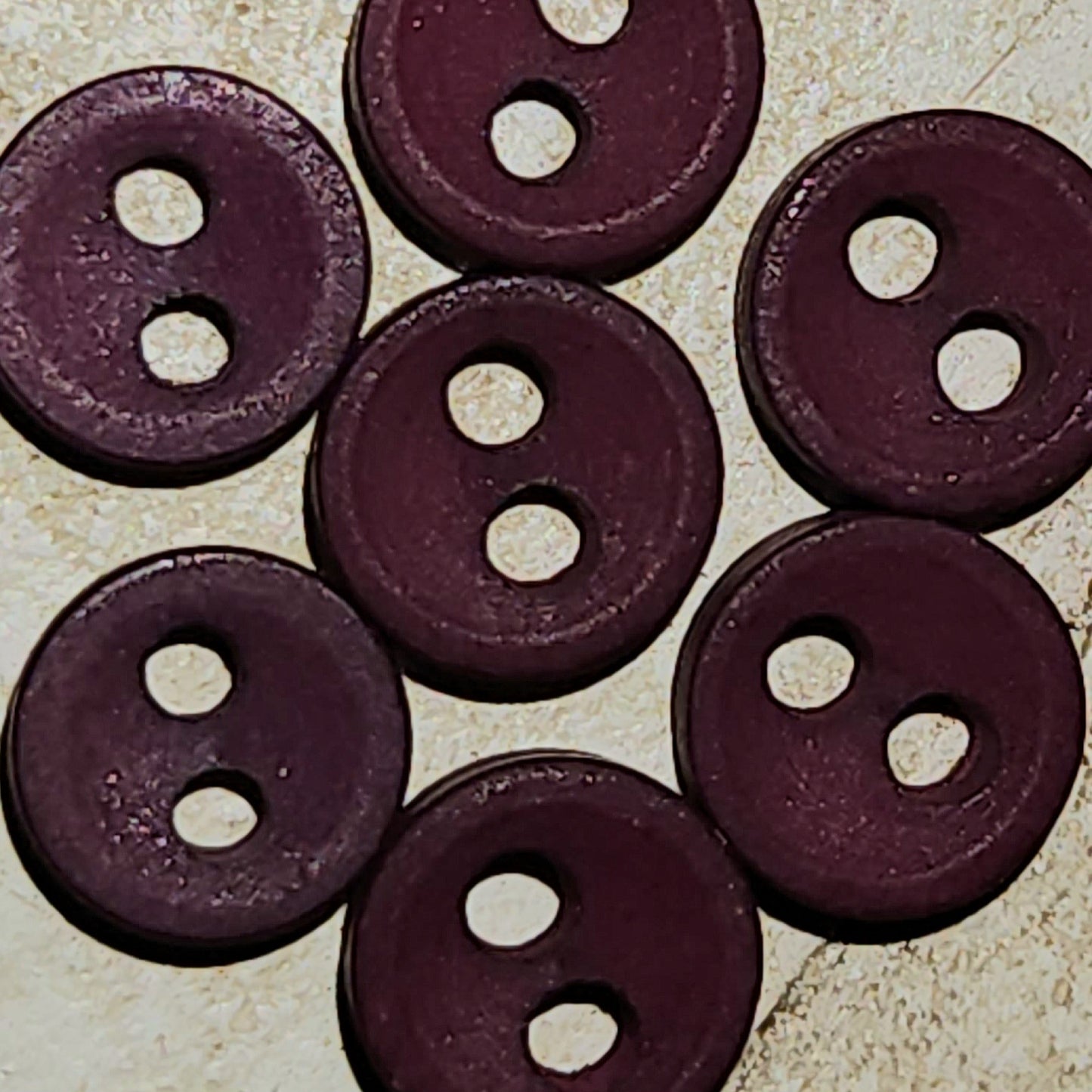 Tiny round red wine matte button 4-5mm