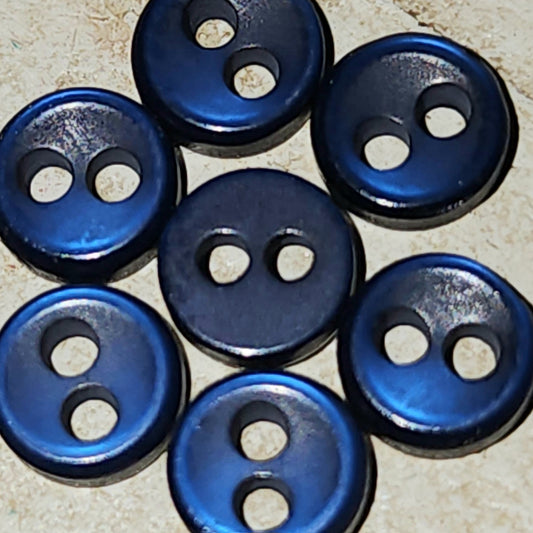 Tiny round clear navy button 4-5mm