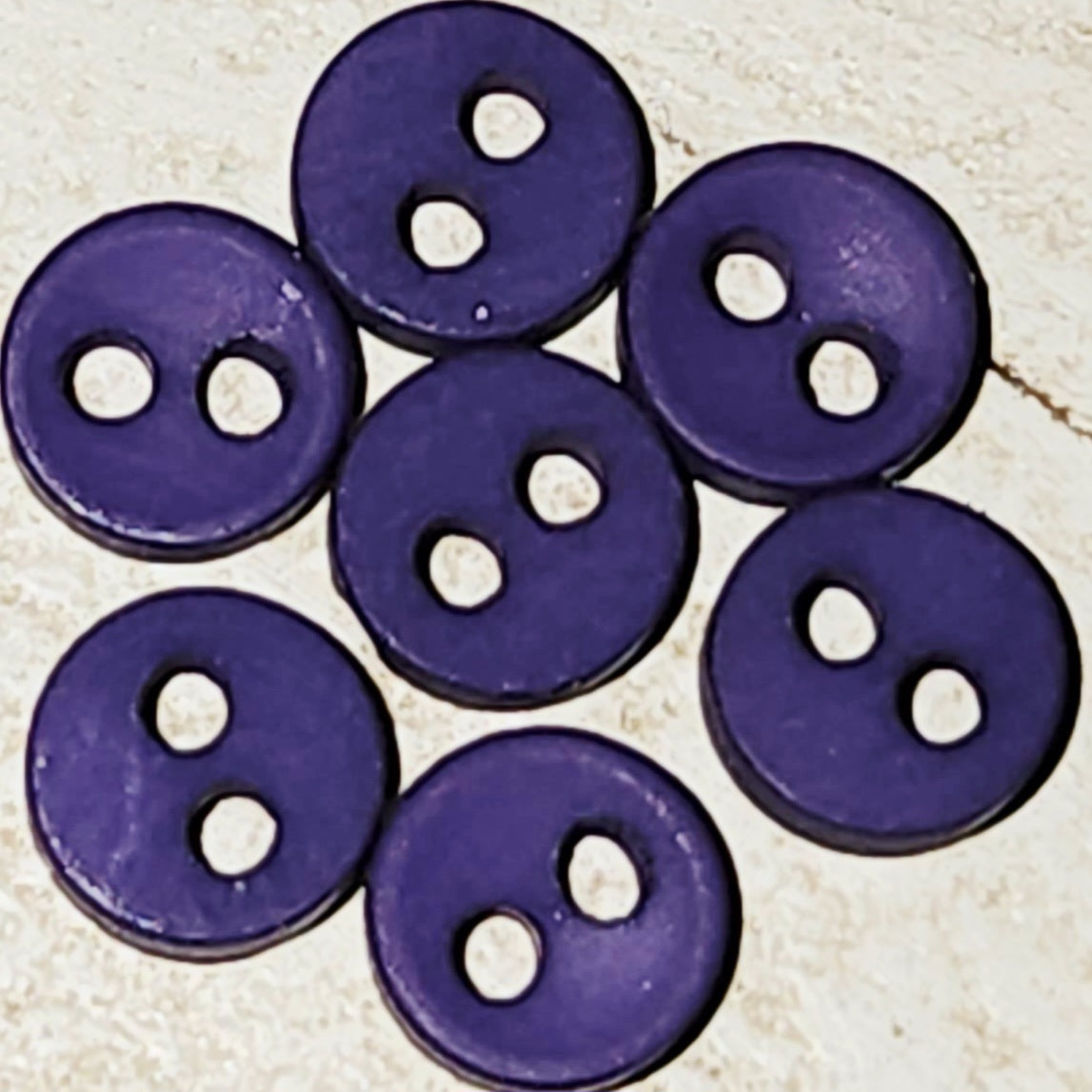 Tiny round purple matte button 4-5mm (sew-thru) – Fred the Needle