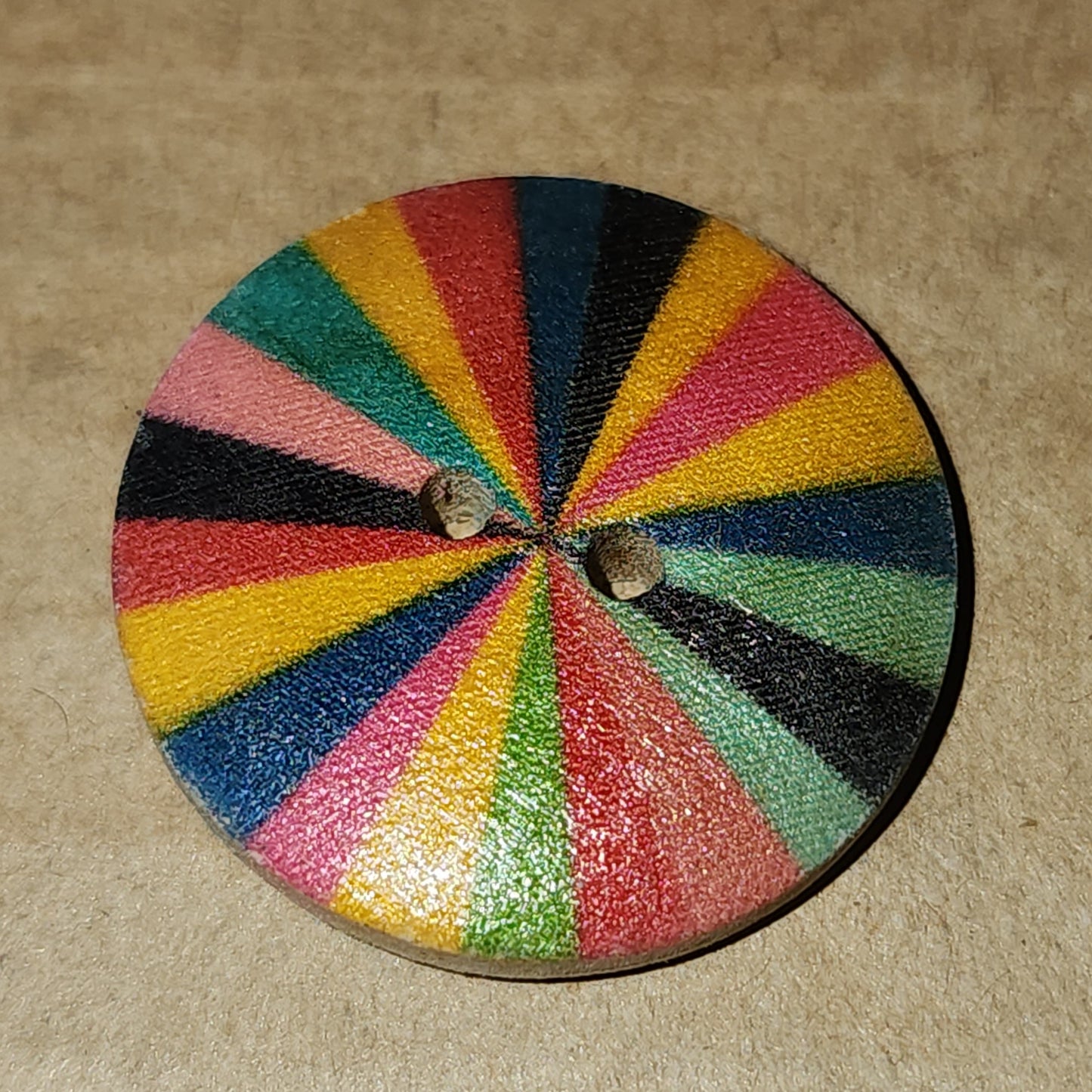 25mm wooden printed buttons - 4 designs