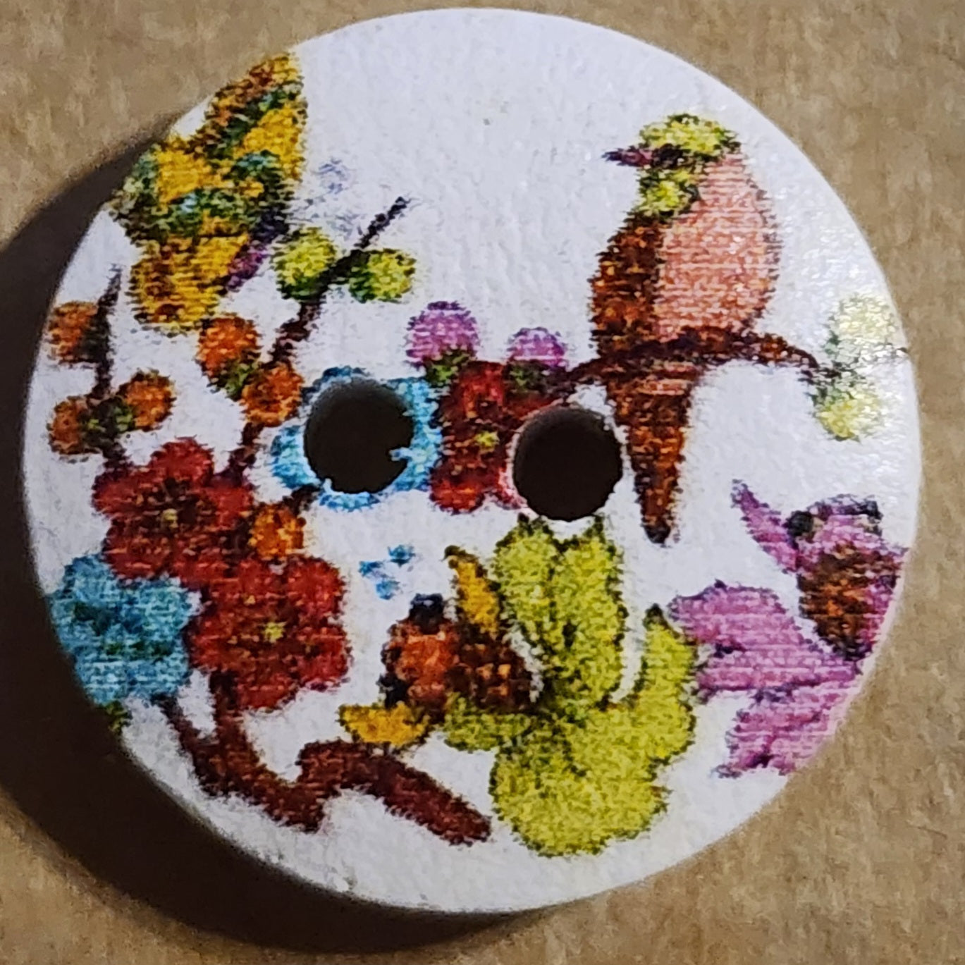 30mm wooden printed buttons - 9 designs