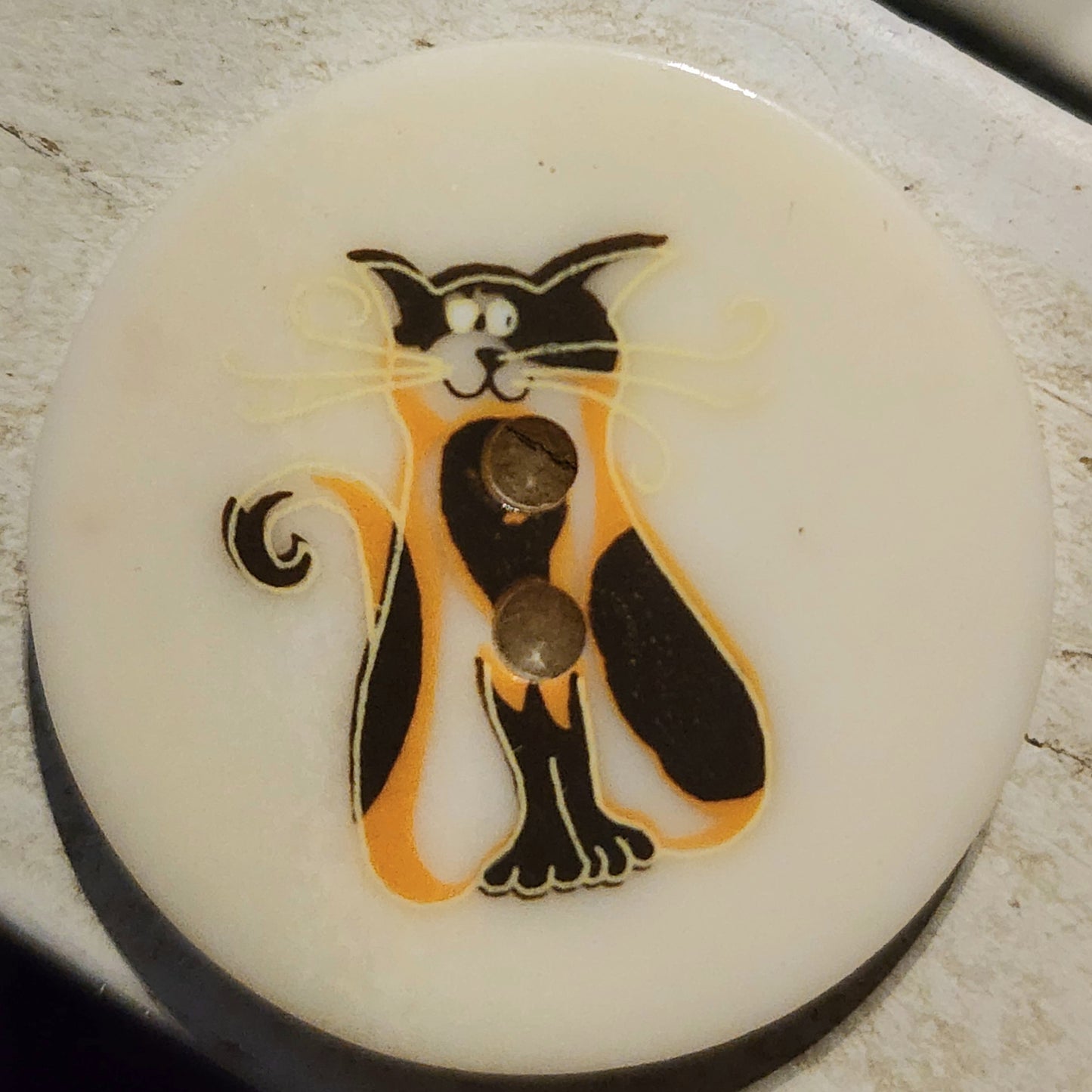 Round cat buttons 30mm