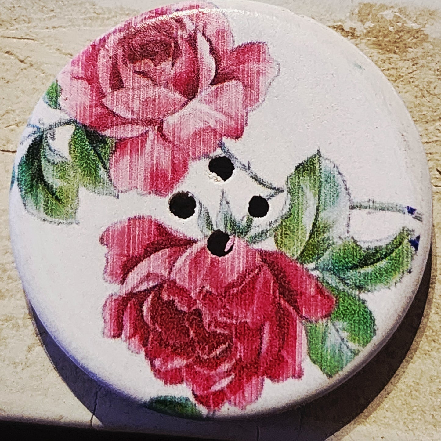 30mm wooden printed buttons - 9 designs