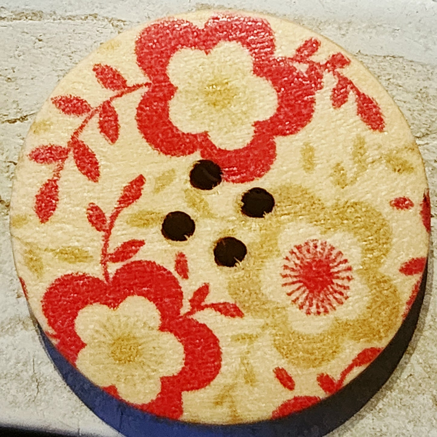 30mm wooden printed buttons - 9 designs