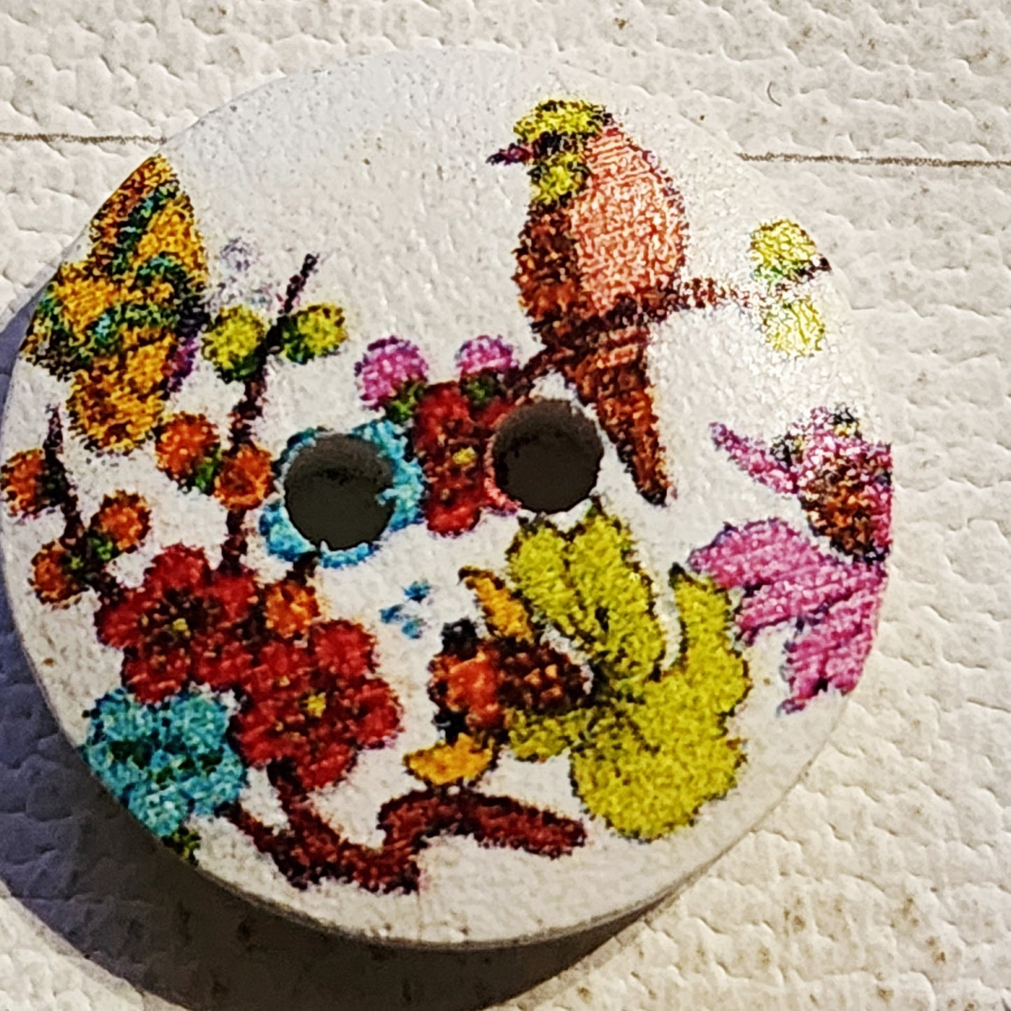 18mm printed wooden buttons - 6 designs