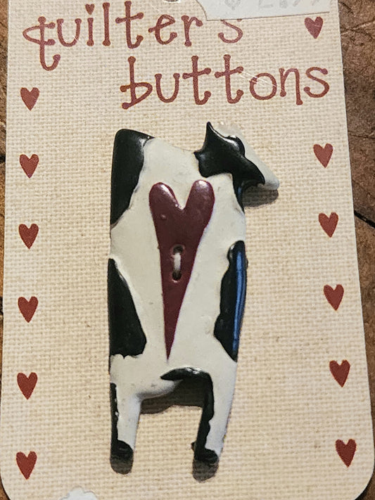 Primitive cow button 2"