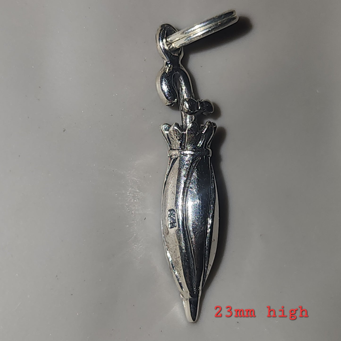 Sterling Silver metal umbrella charm 23mm