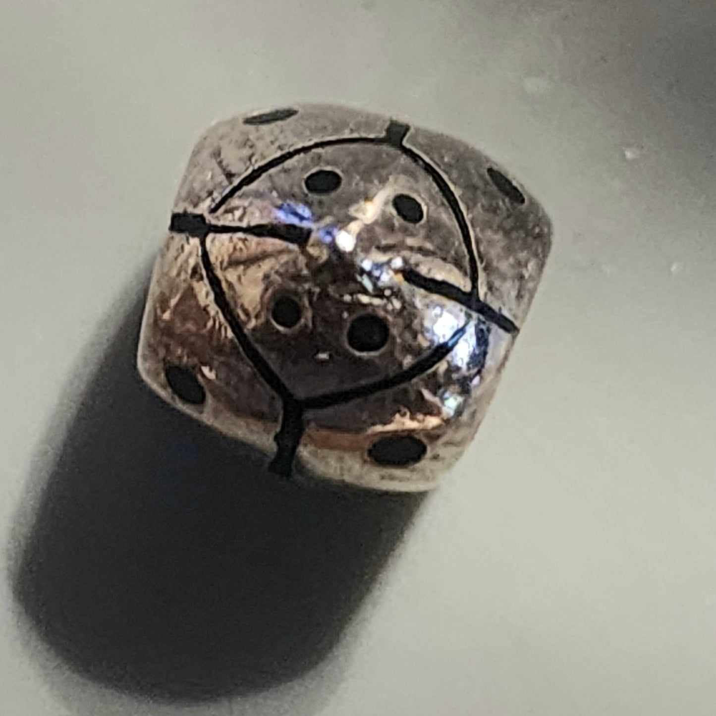 Sterling silver ladybug bead 10mm