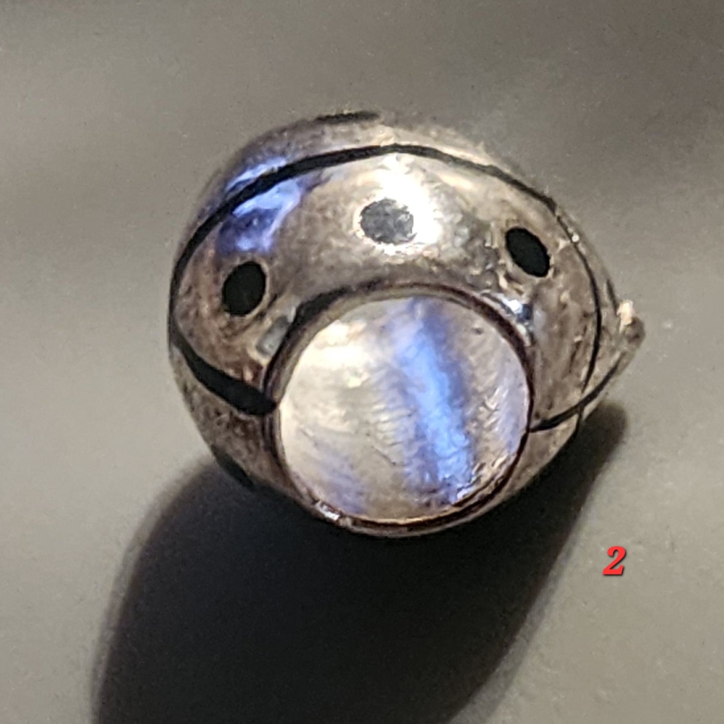 Sterling silver ladybug bead 10mm