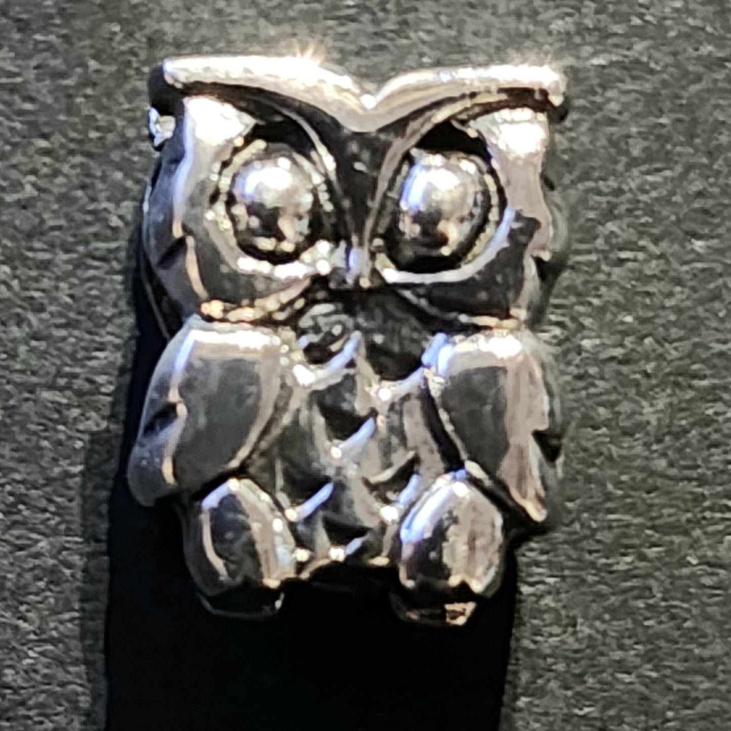 Sterling silver owl bead