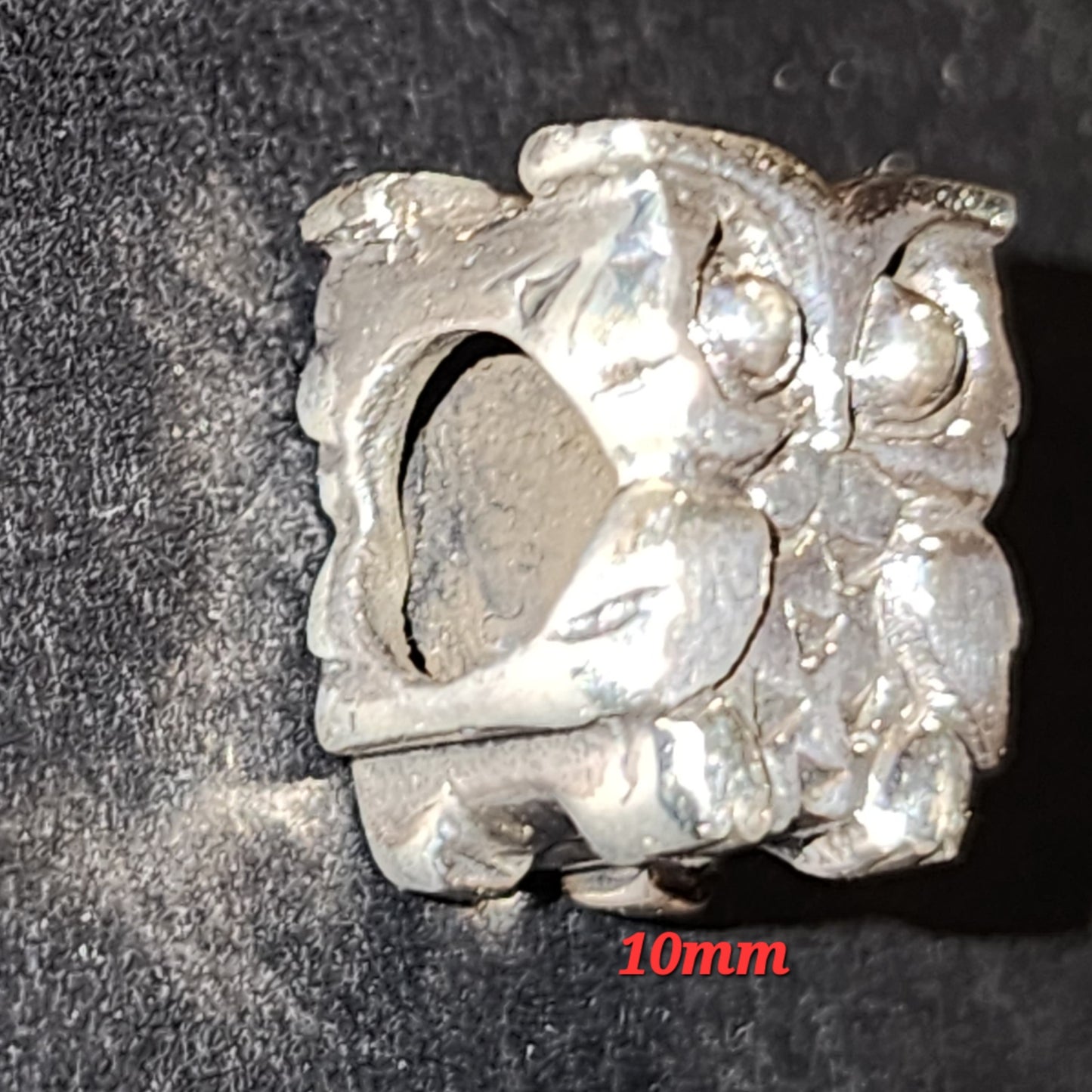 Sterling silver owl bead