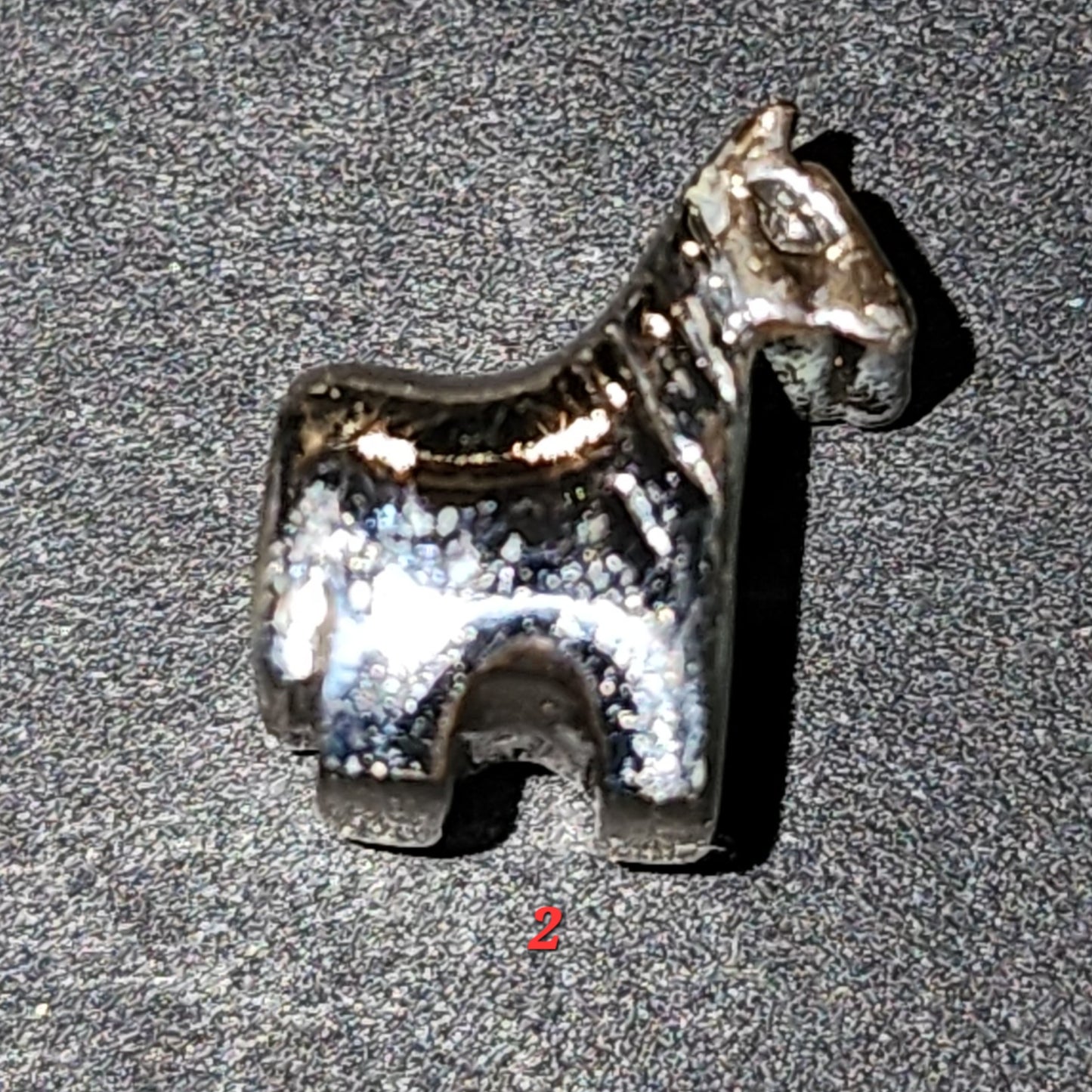 Sterling silver horse bead