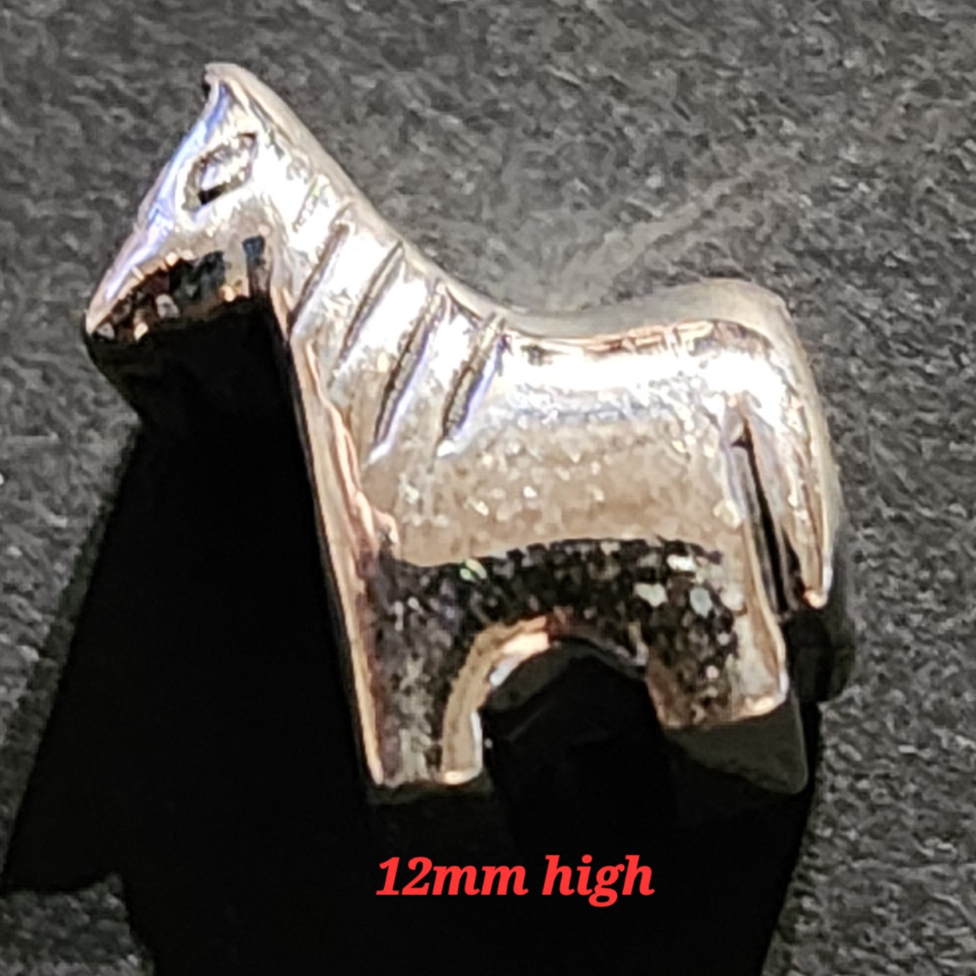 Sterling silver horse bead