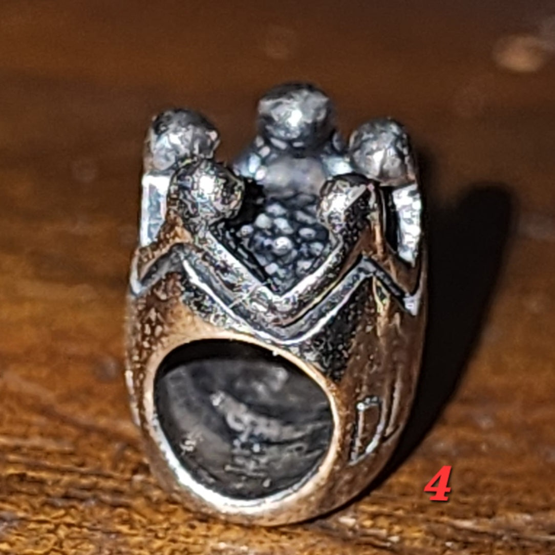 Sterling silver DIVA crown bead 10mm high