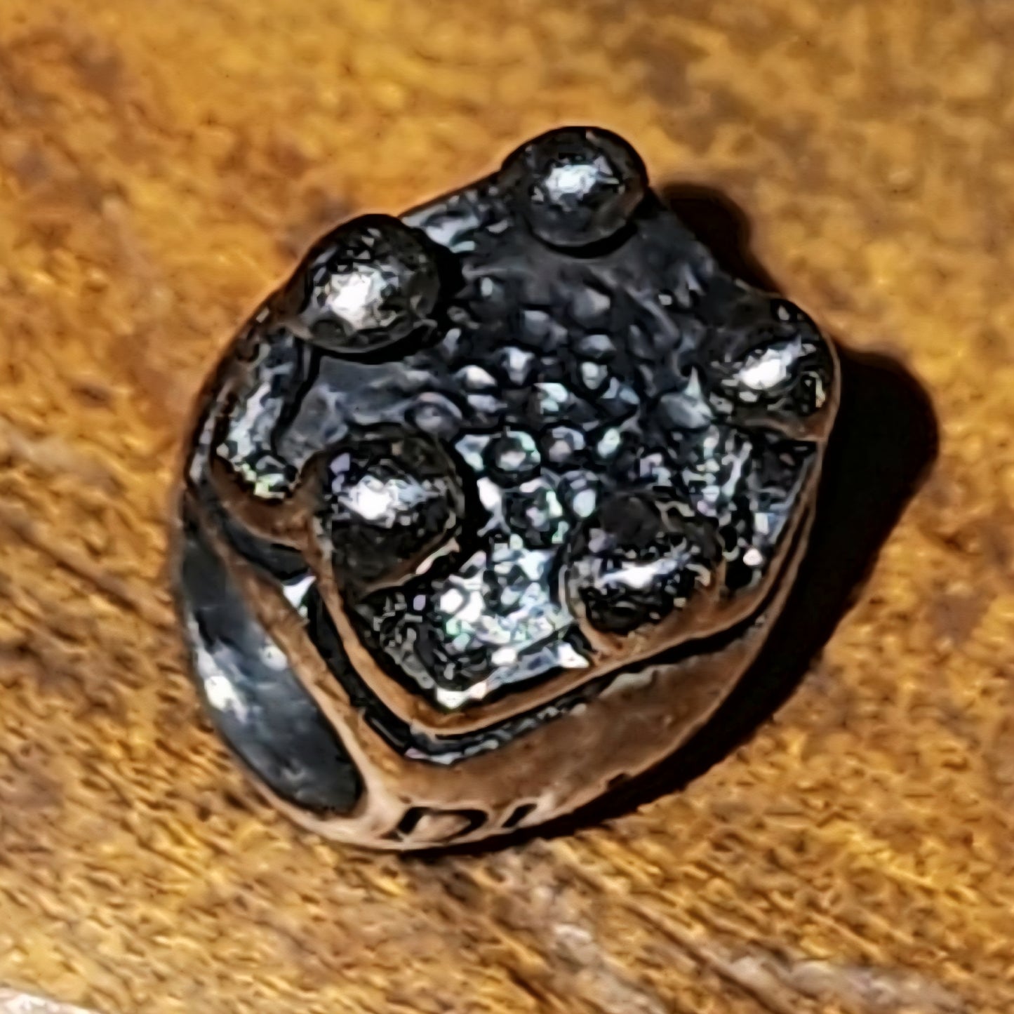 Sterling silver DIVA crown bead 10mm high