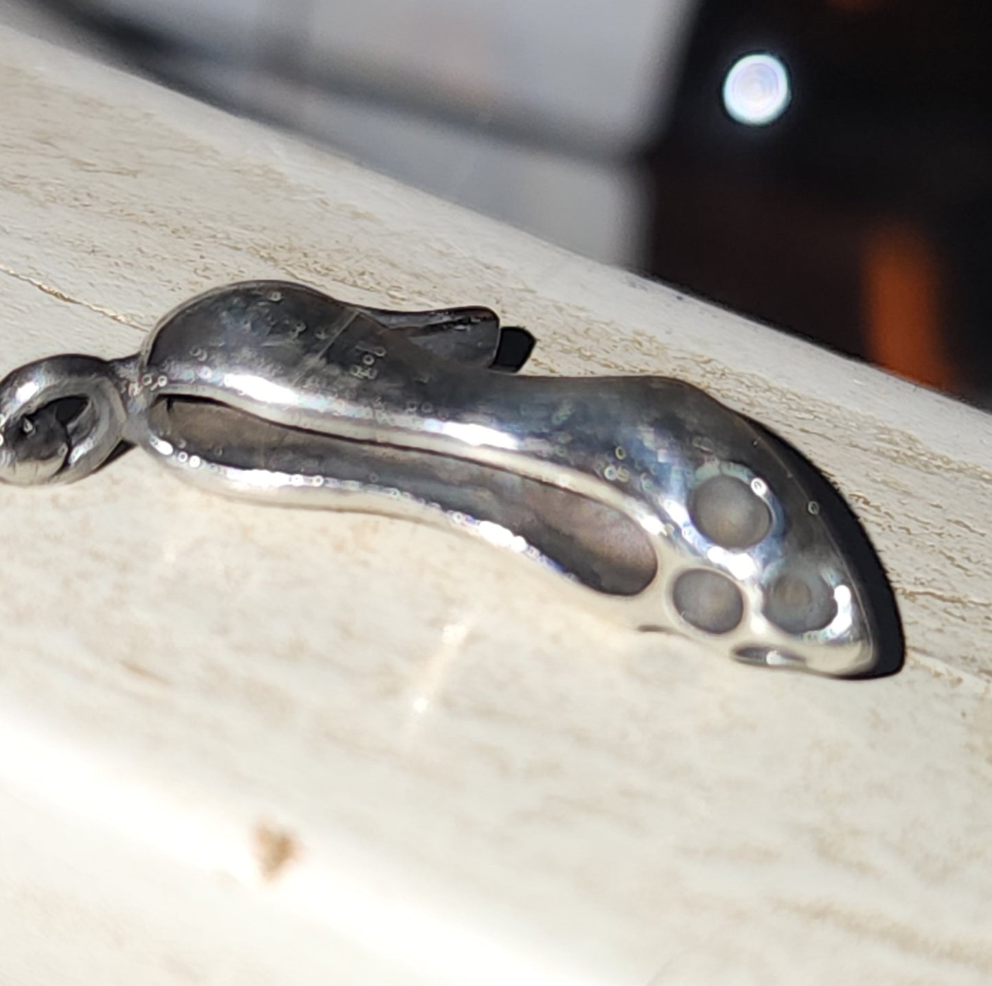 Sterling silver high heel dangle charm 2cm