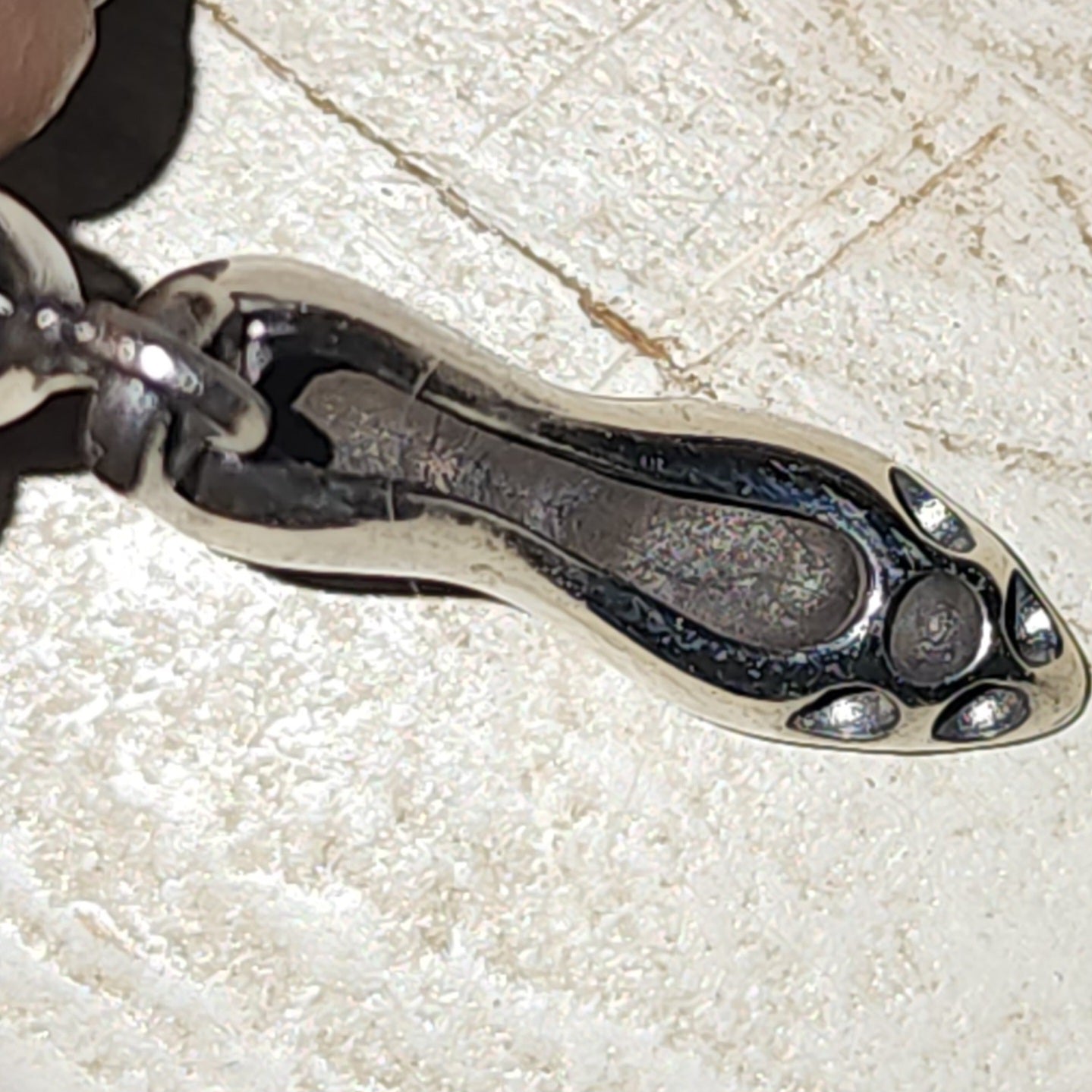 Sterling silver high heel dangle charm 2cm