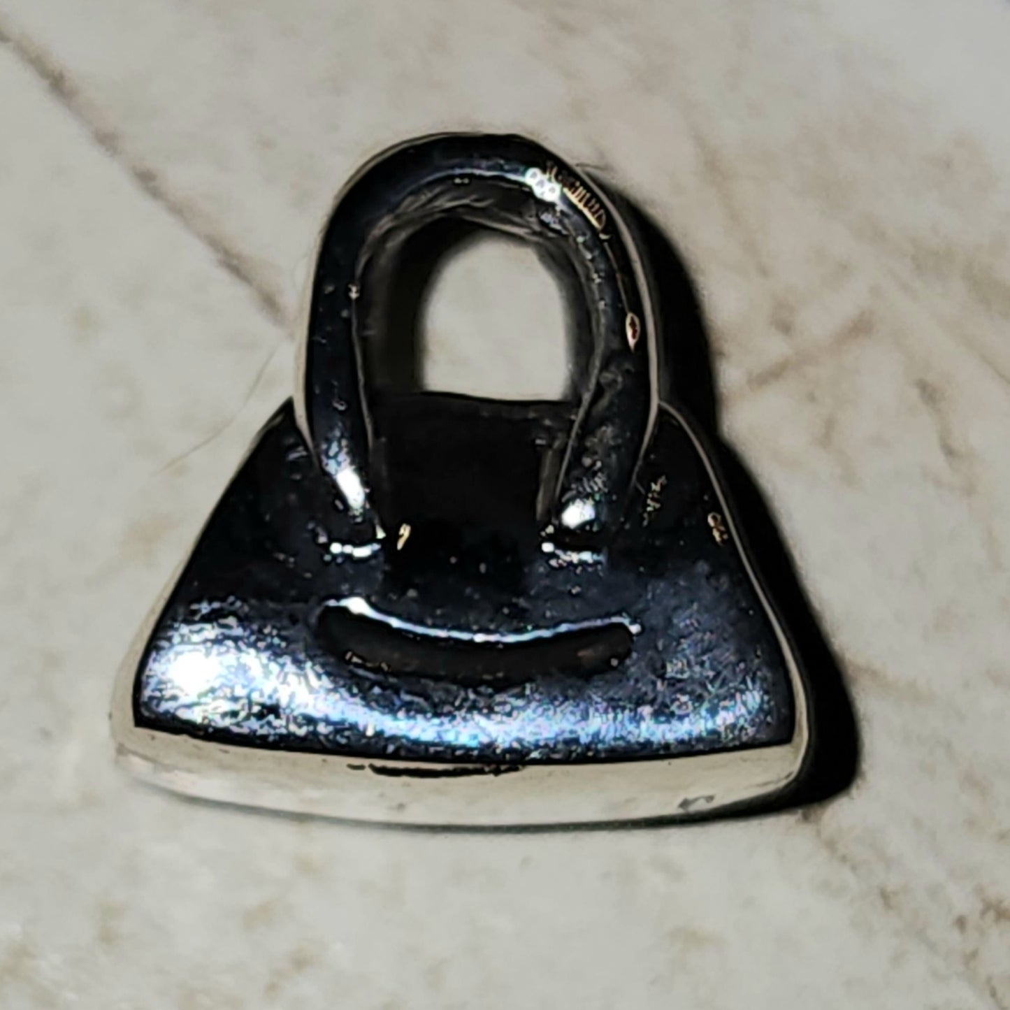 Sterling silver handbag bead 12mm