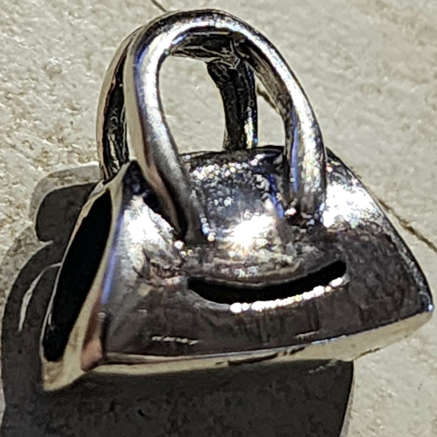 Sterling silver handbag bead 12mm
