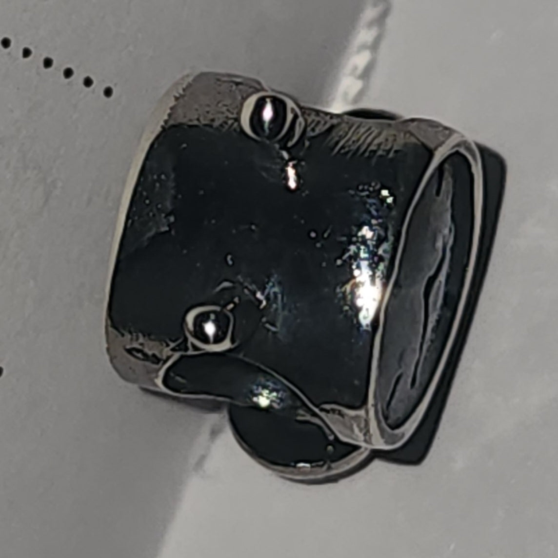 Sterling silver alarm clock bead 12mm